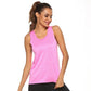 Women's Yoga Shirts Solid Sports Wear Fitness Gym Clothing Fit Top Workout Training Crop Tops Sleeveless Blouse T-shirts Quick Dry Top