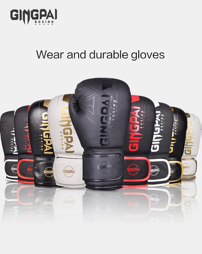 Adult and kids PU Muay Thai boxing gloves for MMA and kickboxing training