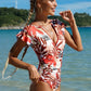 One-piece Swimsuit Zipper Swimsuit Bikini Women's Thickened Printed Swimming Beach Wear The Clothing Company Sydney