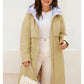 Women's jacket spring zipper long trench hooded outwear parka coat