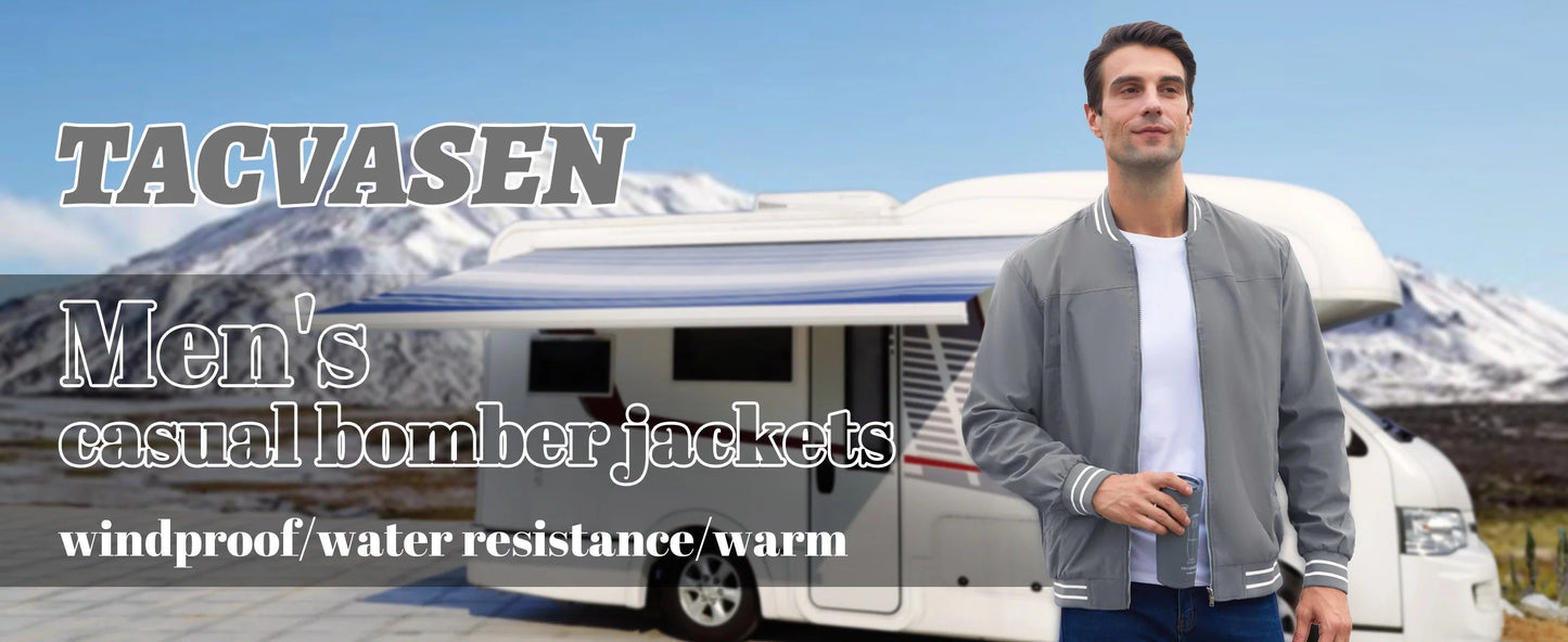 Spring Autumn Casual Jacket Mens Lightweight Full Zip Bomer Jacket Waterproof Outdoor Jacket Baseball Male Windbreaker The Clothing Company Sydney