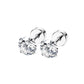 3-8mm Small Black Silver Colour Earrings Stone CZ Crystal Ear Studs Surgical Steel Cubic Unisex Accessories