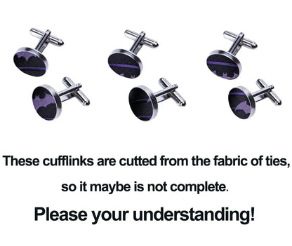 Silk Tie For Men Novelty Animal Black Stripe Necktie Pocket Square Cufflinks Set Wedding Party Outfit Set - The Clothing Company Sydney