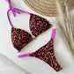 Women's Braided rope Micro Bikinis  Swimsuit Leopard Print Beach Bathing Suit