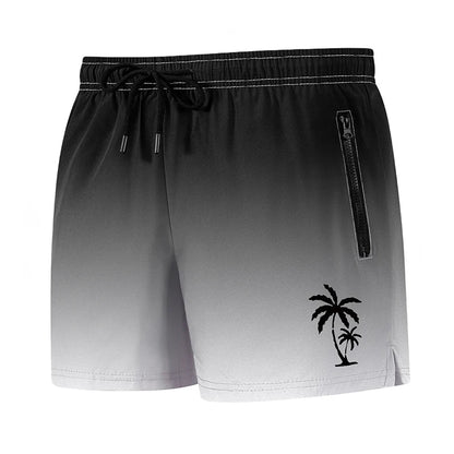 Men's Palm Tree Print Board Shorts Summer Casual Beach Mesh Liner Zipper Pockets Quick Dry Swim Trunks Swimwear The Clothing Company Sydney