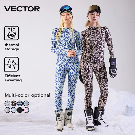 Womens 2 Piece Ultra Soft Winter Ski Quick Dry Base Layering Set Microfiber Fleece Thermal Underwear Plus Pants Set
