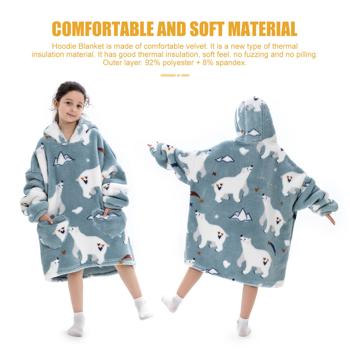 Family Hoodie Blanket for Winter Large Oversize Hoodie for Adult and Child Wearable Hooded Blanket The Clothing Company Sydney