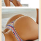 4 Piece Set Women's Cotton Colourful Stripe Panties Underwear G-Strings Rainbow Thongs Female Soft Breathable Intimates Lingerie The Clothing Company Sydney