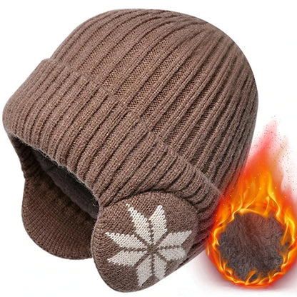 Men Women Winter Warm Plush Knitted Snow Fashion Hat Unisex Outdoor Ear Protection Caps Beanies Skulls
