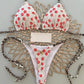 Swimwear Cherry Print Thong Bikini Set Thong Swimsuit Two Piece Bathing Suit Beach Wear The Clothing Company Sydney