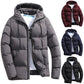 Men's Parkas Winter Overcoat Casual Hooded Thick Puffer Jacket Winter Coat Outerwear