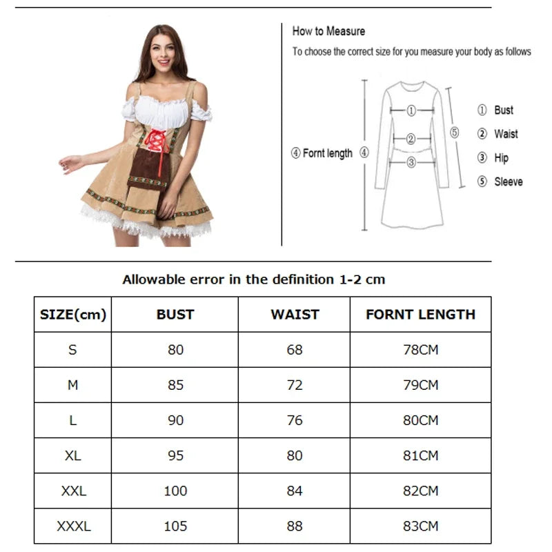 Couples Oktoberfest Costume Bartender Waitress Outfit Cosplay Halloween Carnival Party Fancy Dress Costume The Clothing Company Sydney
