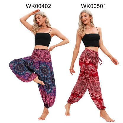 Boho Yoga Pants Women Hippie Harem Printed Dye High Waist Beach Wear The Clothing Company Sydney