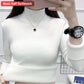 Ladies Turtleneck Winter Sweater Women Elegant Thick Velvet Lined Warm Knitted Pullover Slim Tops Jersey Knitwear Jumper The Clothing Company Sydney