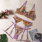 3 Piece Lingerie Sensual Lace Underwear Transparent Embroidery Garters Fancy Beautiful Bra Panties Intimate Set The Clothing Company Sydney