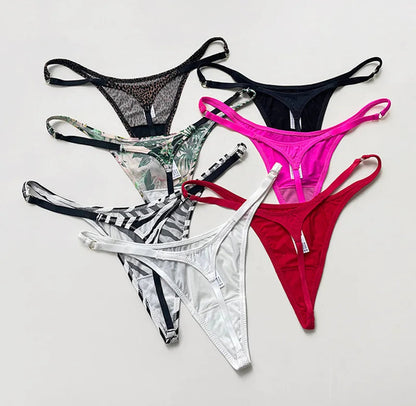 Ice Slik Low Waist G String Printed Womens Panties Sexy Briefs Thong T-back Underwear Female Lingerie The Clothing Company Sydney