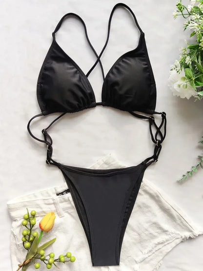 Extreme Mini Micro String Women Swimwear One Piece Swimsuit Female Cross Backless Monokini High Cut Bathing Suit The Clothing Company Sydney