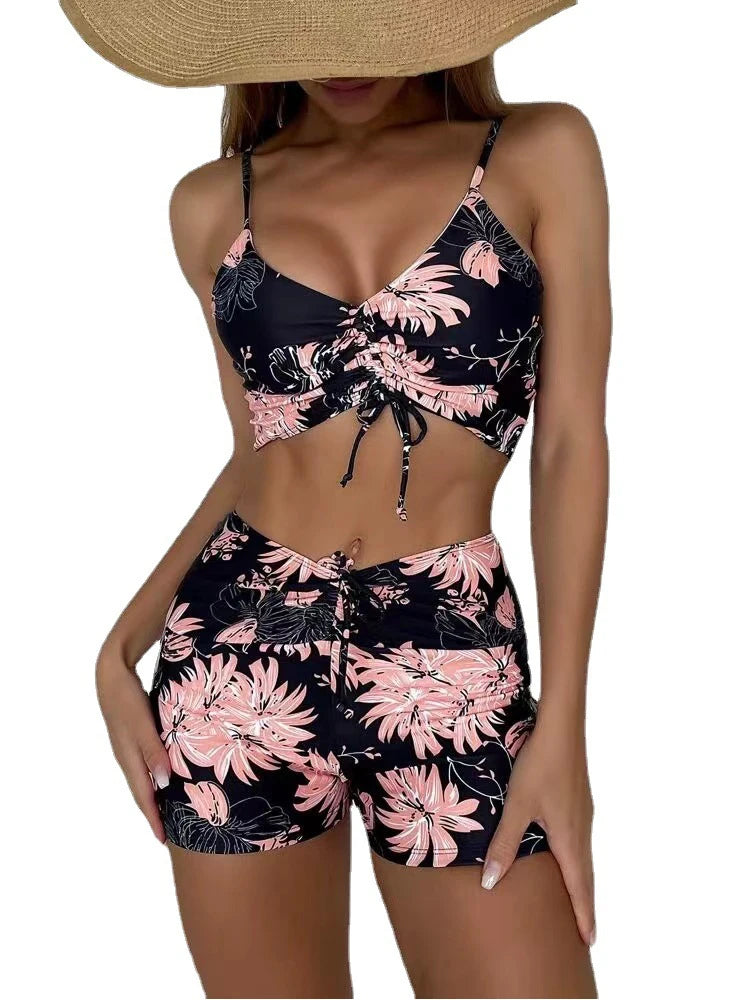 2 Piece High Waist Bikini Swimsuit Women Push Up Bikini Floral Swimsuit Print Swimwear Swim Trunks Bathing Suit The Clothing Company Sydney