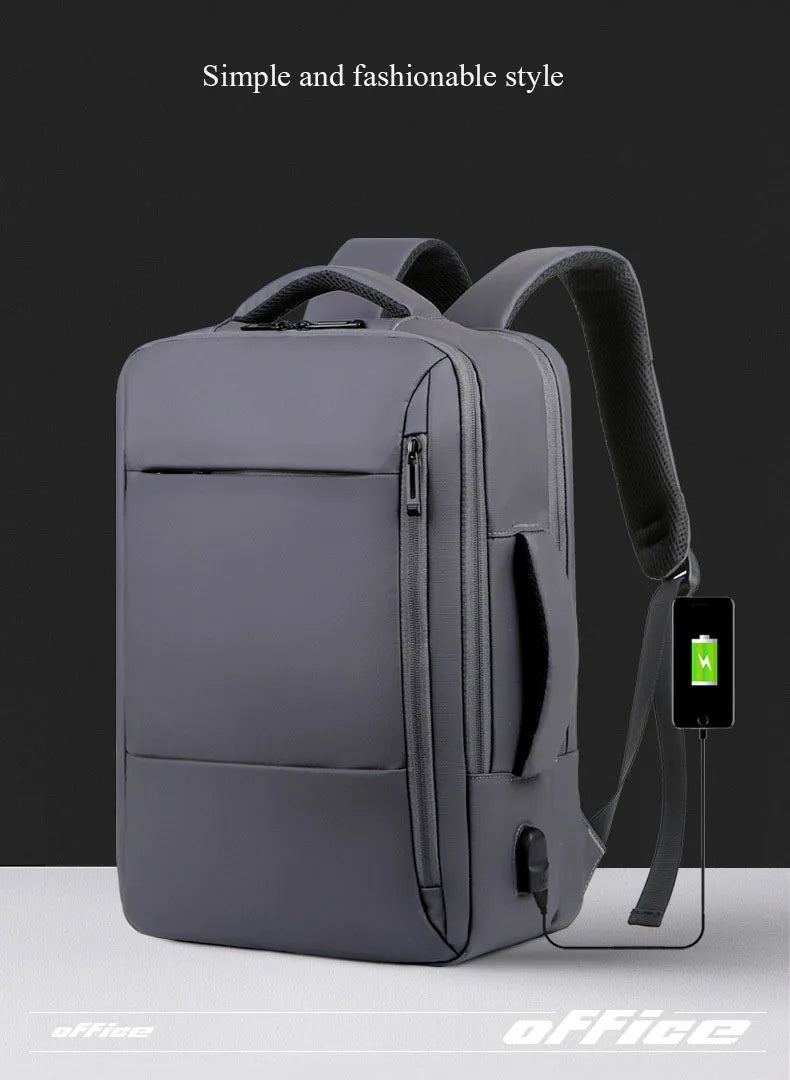 Large Backpack USB Charging Laptop Bagpack Waterproof Business Travel Cabin Hand Luggage Back Pack Bag