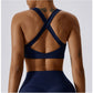 Crossed Shoulder Strap Yoga Bra Chest Pad Running Sports Bra Gym Top Women Stretch Pull Up Underwear Vest Fitness Tank Top The Clothing Company Sydney