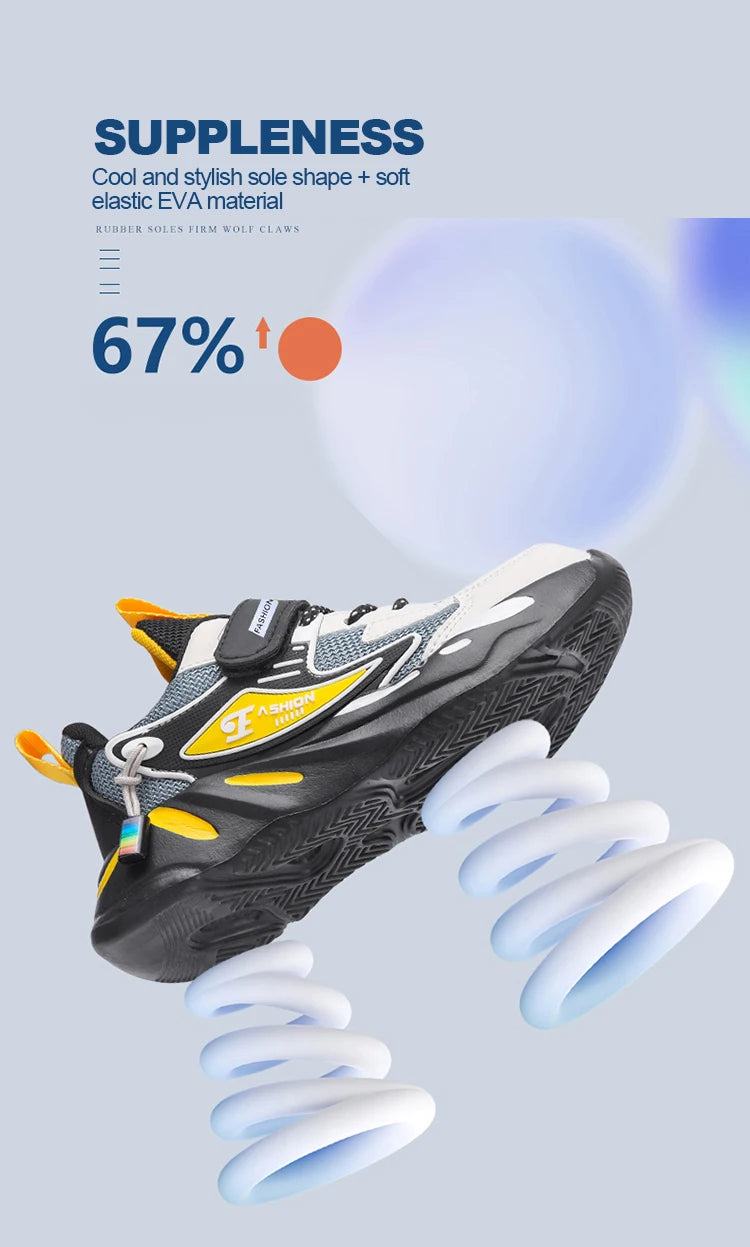 Kids Children Boys Mesh Sports Running Shoes Breathable Non-slip For Girls Casual Running Walking Sneakers