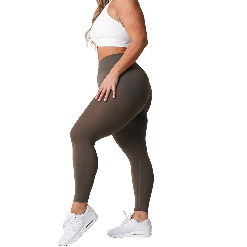 Seamless Womens Soft Workout Tights Fitness Outfits Yoga Pants High Waisted Gym Wear Spandex Leggings