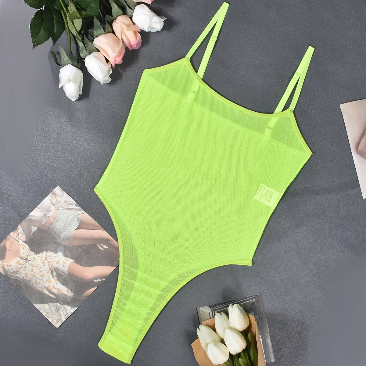 Tight-Fitting Casual Mesh Bodysuits Underwear Transparent Bodysuits The Clothing Company Sydney