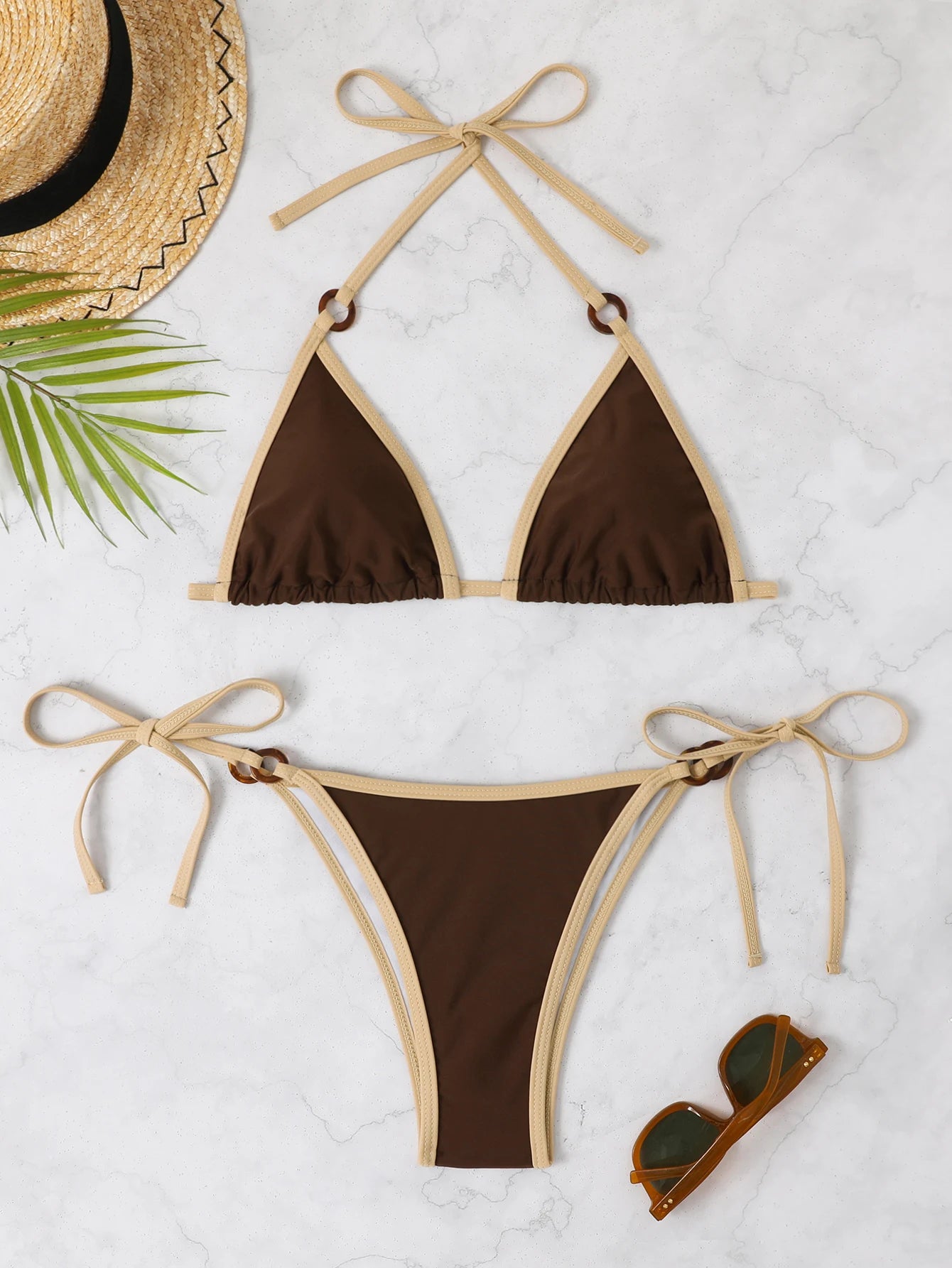 Piece Halter Swimsuit Triangle Swimwear Bathing Suit Swimming Summer Beachwear The Clothing Company Sydney