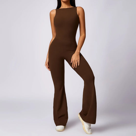 Women's V Back Jumpsuit Gym Set Sports Jumpsuit Training Yoga Suit Fitness Rompers Stretch Workout Bodysuits Sportswear The Clothing Company Sydney