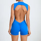 Hollow Backless Gym Bodycon Short Jumpsuit Playsuit Women One Piece Sport Outfit Yoga Romper Fitness Gear