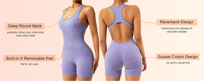 Women Yoga Shorts Sleeveless Sport Romper Bodysuits Summer Yoga Playsuits Gym Fitness Outfit Jumpsuits Activewear The Clothing Company Sydney