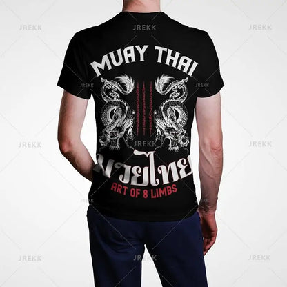 Muay Thai Gym Graphic T Shirt For Men Women Kids 3D Thai Boxing Sports Printed Tee Shirts Streetwear Short Sleeves Quick Dry Top - The Clothing Company Sydney