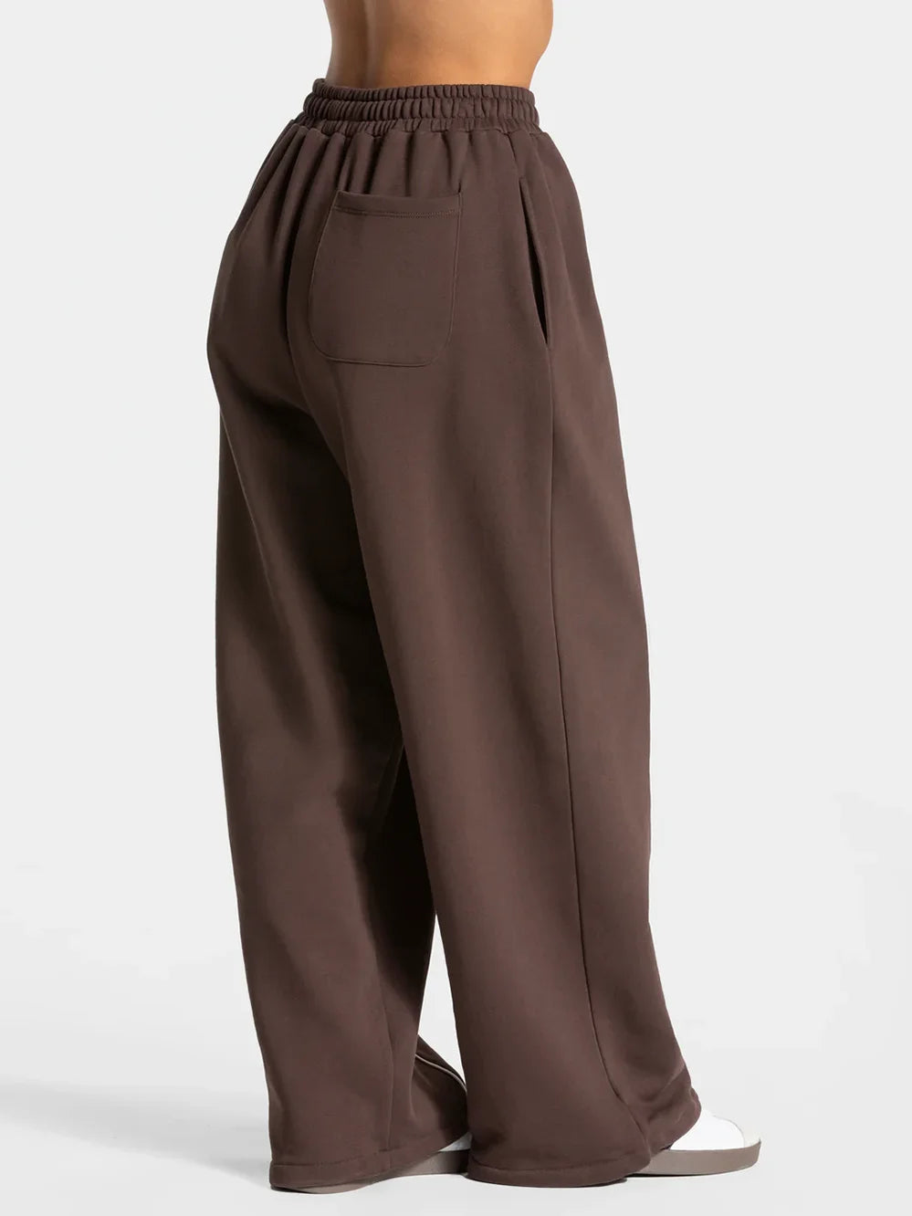 Women's Contrast line Wide Leg Joggers Running Trouser Cotton Mid Waist Casual Loose Sports Yoga Pants With Back Pocket Gymwear The Clothing Company Sydney