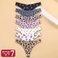 7 Pack Ice Silk G-String Thong Women One Piece Seamless Panties Low Waist Print Underwear Lingerie The Clothing Company Sydney