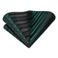 Black Green Striped Silk Ties Wedding Accessories Mens Necktie Pocket Square Cufflinks Gift Set The Clothing Company Sydney