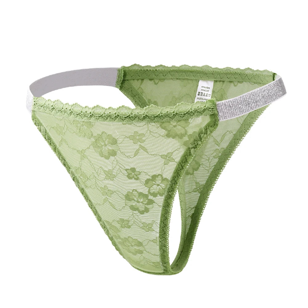 Women's lace G-string thong panties, breathable stretch plus-size lingerie by The Clothing Company Sydney