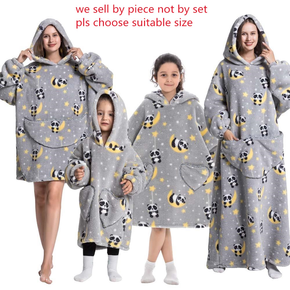 Family Hoodie Blanket for Winter Large Oversize Hoodie for Adult and Child Wearable Hooded Blanket The Clothing Company Sydney