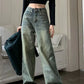 Vintage Baggy Straight Denim Trousers Y2K High Waist Loose Wide Leg Jeans Women Streetwear All-Match Casual Pants The Clothing Company Sydney