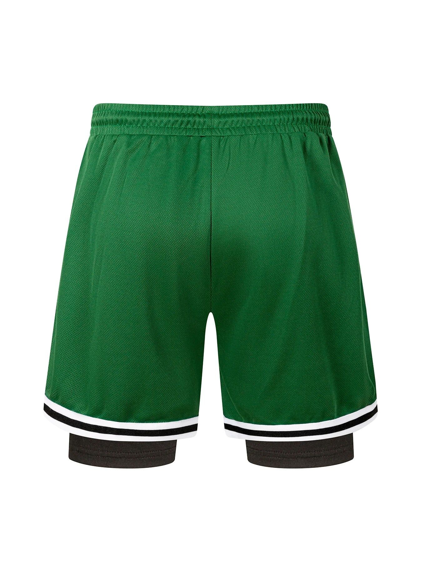 2 in 1 Summer Men's Sports Elastic Waist Basketball Training Shorts Fitness Running Breathable Quick Dry Sportswear Bottoms