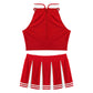 2 Piece Cheerleader Costume Women Adult Cheerleading Uniform Dancing Outfit Sleeveless Crop Top with Mini Pleated Skirt The Clothing Company Sydney