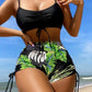 2 Piece Drawstring Front Shorts Bikinis High Waist Swimsuit Women Swimwear Bathers Bathing Swimming Swim Suit Beachwear The Clothing Company Sydney