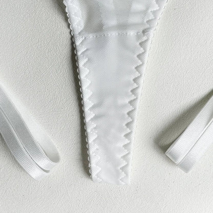 5-Piece Costume Hollow Underwear Sensual Open Bra Outfits Lingerie Set - The Clothing Company Sydney