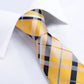 Yellow Striped Plaid Silk Ties For Men Handkerchief Cufflinks Brooch Pin Wedding Accessories Gift Set The Clothing Company Sydney