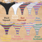 4 Piece Set Women's Cotton Colourful Stripe Panties Underwear G-Strings Rainbow Thongs Female Soft Breathable Intimates Lingerie The Clothing Company Sydney