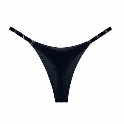 Seamless Thong Women Underwear Briefs Panties Zebra Flower Low Rise Metal Buckle G String Undies