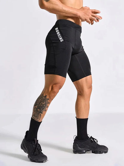 Men's Bodybuilding Shorts Gym Running Leggings Male Joggings Elastic Compressions Sweatpant Football Basketball Tights Shorts