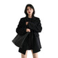 Women's Wool Blend Coat Solid Mid Long Woollen Blazer Thick Warm Blouse Overcoat Office Autumn Winter Jacket