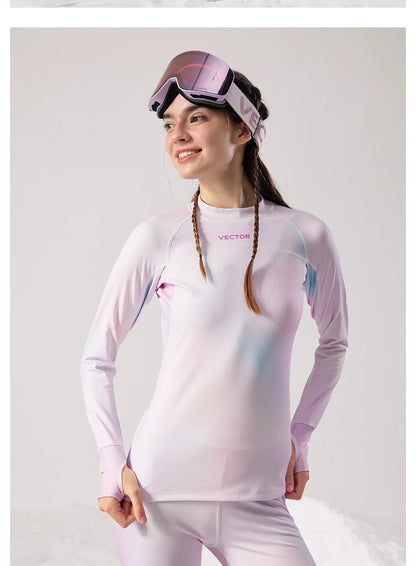 Womens 2 Piece Ultra Soft Winter Ski Quick Dry Base Layering Set Microfiber Fleece Thermal Underwear Plus Pants Set