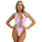 One Piece Womens Bodysuit High Cut Tight Monokini Summer Swimsuit Party Romper Swimwear