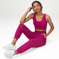 Two Piece Workout Yoga Suit Women Solid Color Breathable Running Sportswear SBra Joggers Pants Athletic Wear Gym Clothes The Clothing Company Sydney